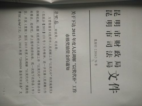 人民调解以奖代补专项经费1