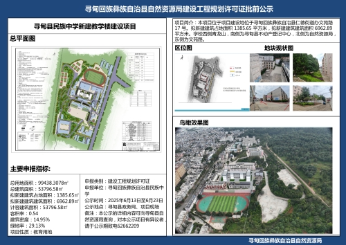 寻甸县民族中学新建教学楼建设项目规划许可证批前公示_01
