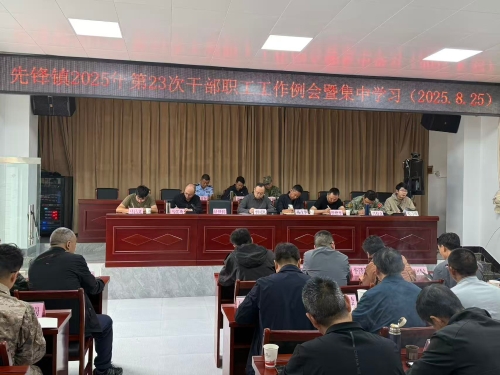 先锋镇召开2025年第23次干部职工工作例会暨集体学习