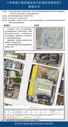 《寻甸县仁德街道龙运小区地块详细规划》【公示材料】新  发_01