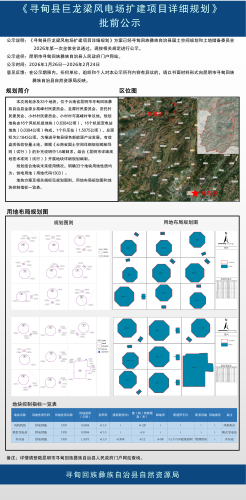 《寻甸县巨龙梁风电场扩建项目详细规划》批前公示