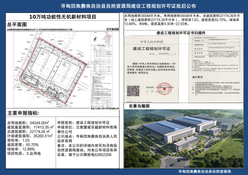 10万吨功能性无机新材料项目工程规划许可证批后公布_01