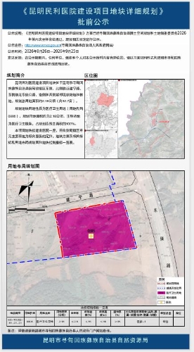 B148 昆明民利医院建设项目地块详细规划批前公示